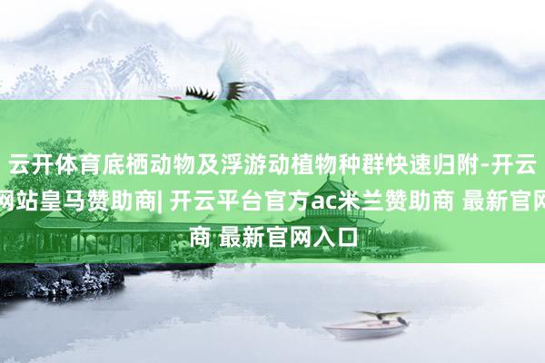 云开体育底栖动物及浮游动植物种群快速归附-开云平台网站皇马赞助商| 开云平台官方ac米兰赞助商 最新官网入口