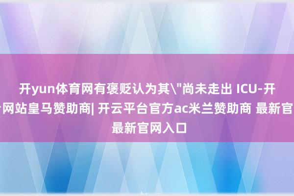 开yun体育网有褒贬认为其