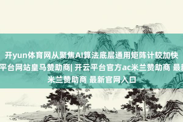 开yun体育网从聚焦AI算法底层通用矩阵计较加快磋商-开云平台网站皇马赞助商| 开云平台官方ac米兰赞助商 最新官网入口